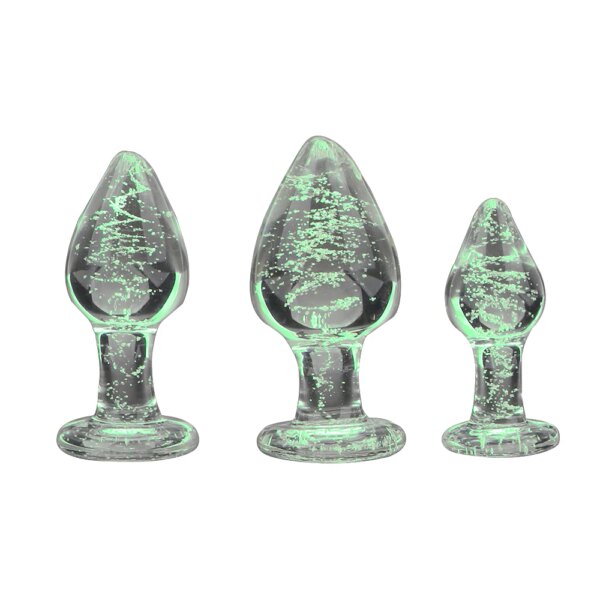 Luminous Glass Butt Plug Anal Plug Toys for Adults Erotic Toys Crystal Jewelry Anal Beads Sex Shop No Vibration