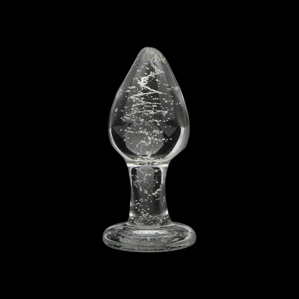 IKOKY Luminous Glass Butt Plug Anal Plug Toys for Adults Erotic Toys Crystal Jewelry Anal Beads Sex Shop No Vibration