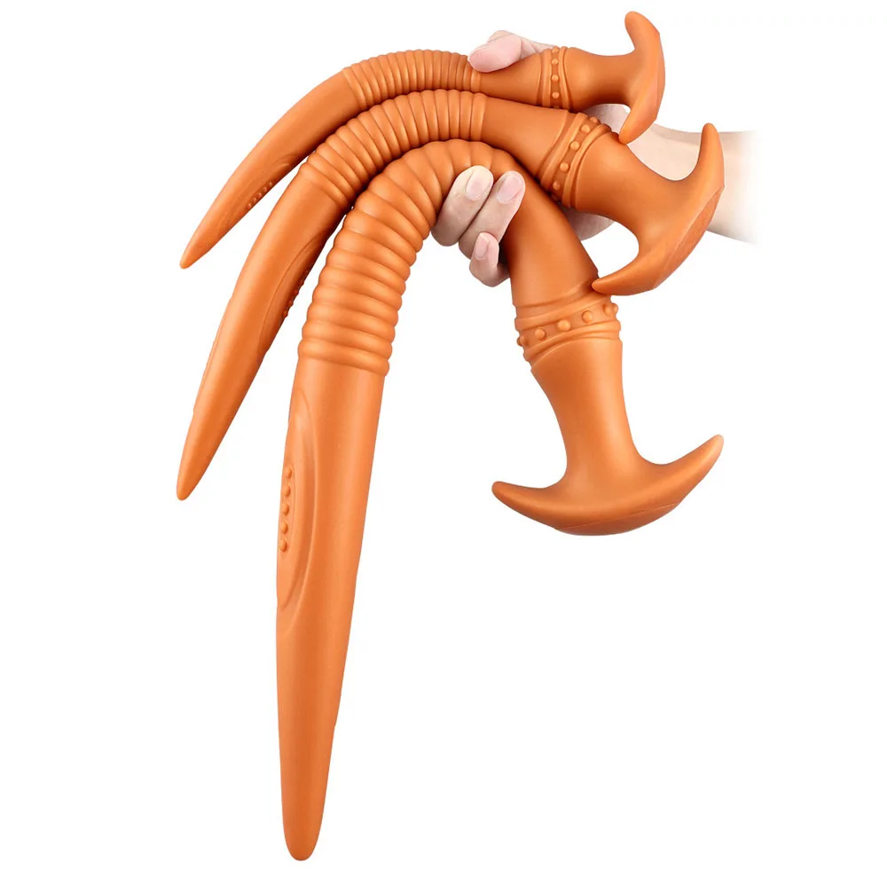 Glow In The Dark Anal Plug Long Butt Plug Tail Adult Sex Toys For Women Men Prostate Massage Anal Dilation Soft Silicone Butplug