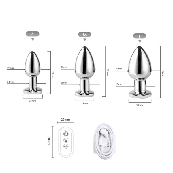 Vibrating luminous anal plug butt plug, Remote operation of mobile phone,, adult pleasure, adult women toys, vibrators sex toys