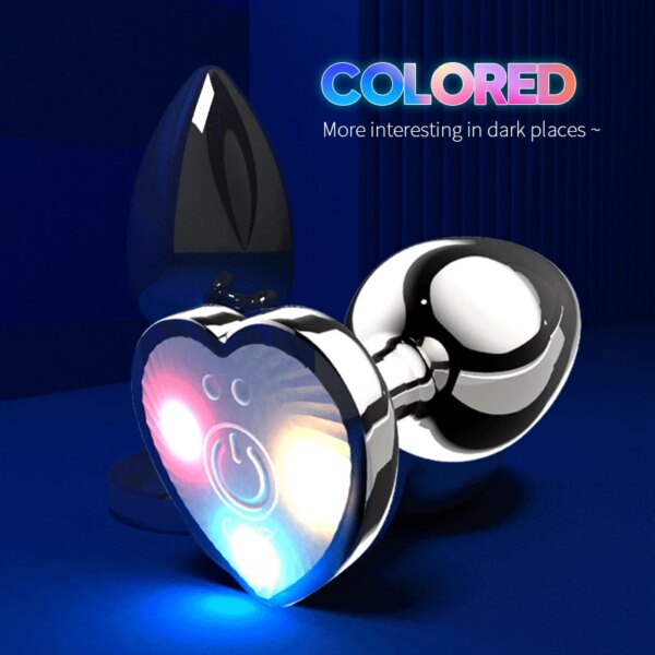 Vibrating luminous anal plug butt plug, Remote operation of mobile phone,, adult pleasure, adult women toys, vibrators sex toys