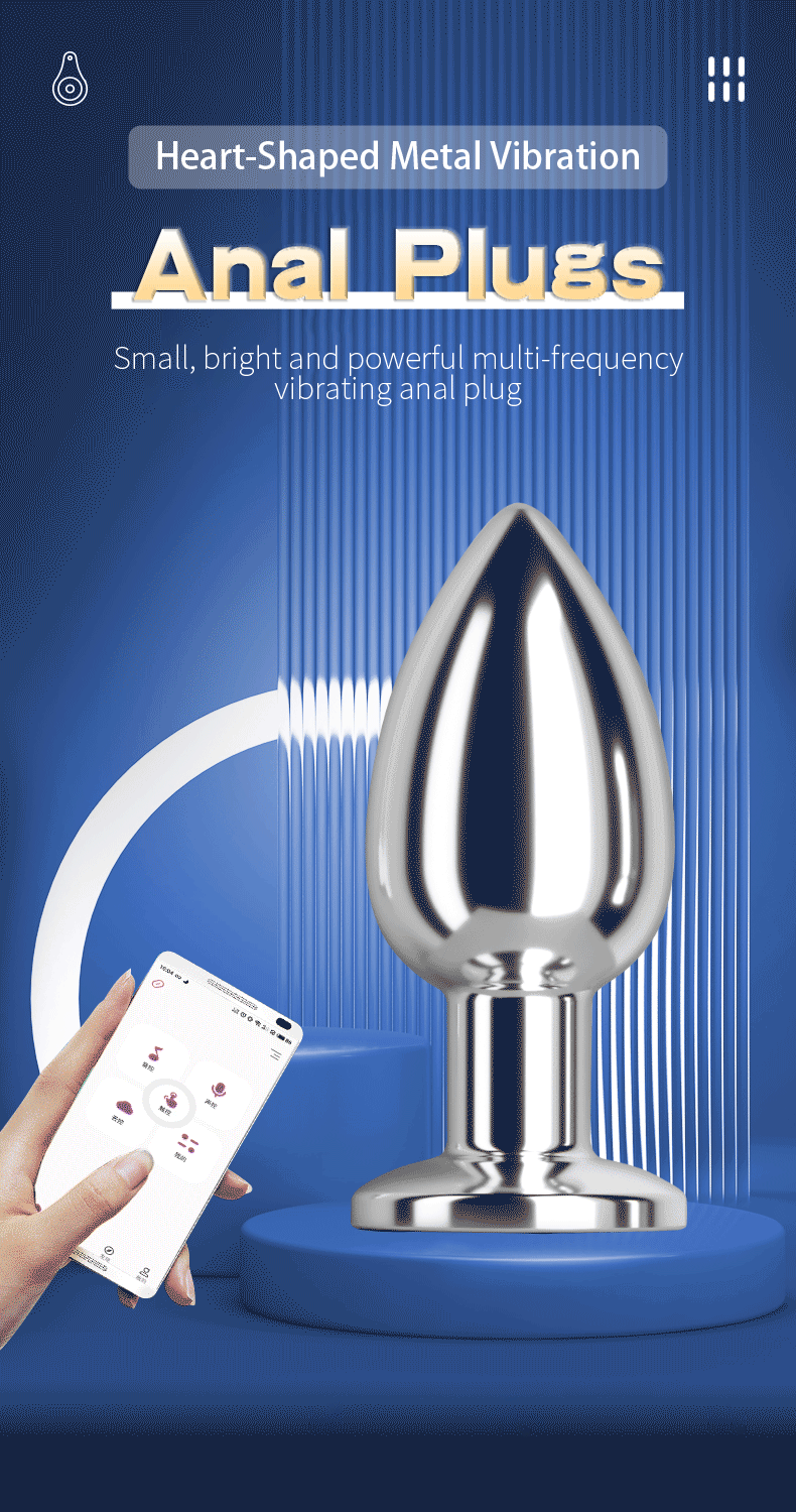 Vibrating luminous anal plug butt plug, Remote operation of mobile phone,, adult pleasure, adult women toys, vibrators sex toys