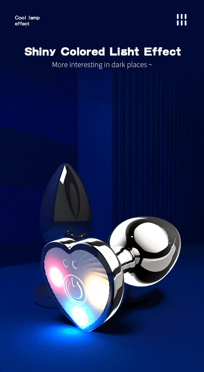 Vibrating luminous anal plug butt plug, Remote operation of mobile phone,, adult pleasure, adult women toys, vibrators sex toys