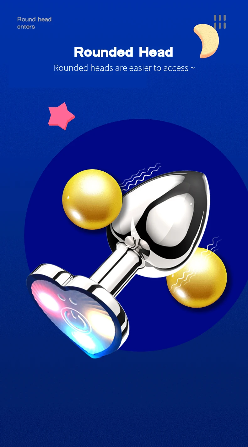 Vibrating luminous anal plug butt plug, Remote operation of mobile phone,, adult pleasure, adult women toys, vibrators sex toys