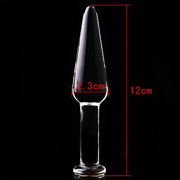 Different Types Medical Grade Crystal Transparent Glass Butt Plug Adult Pleasure Smooth Stick Anal Toys For Couple