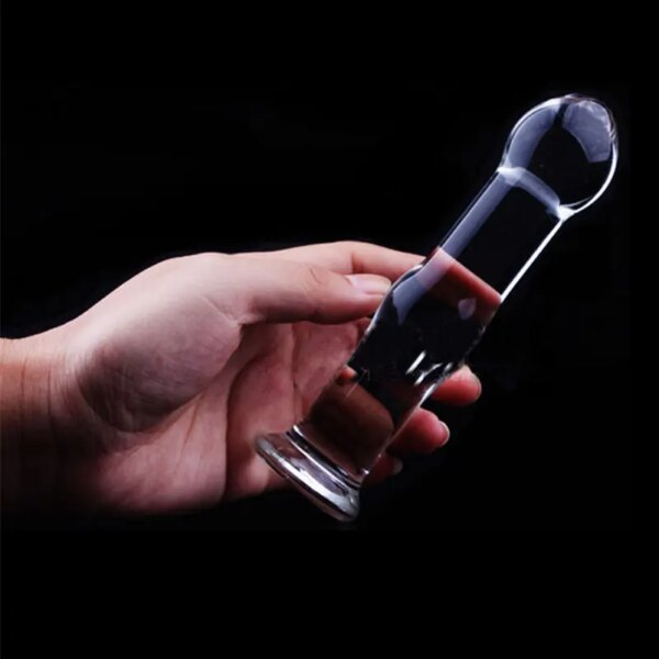 Different Types Medical Grade Crystal Transparent Glass Butt Plug Adult Pleasure Smooth Stick Anal Toys For Couple