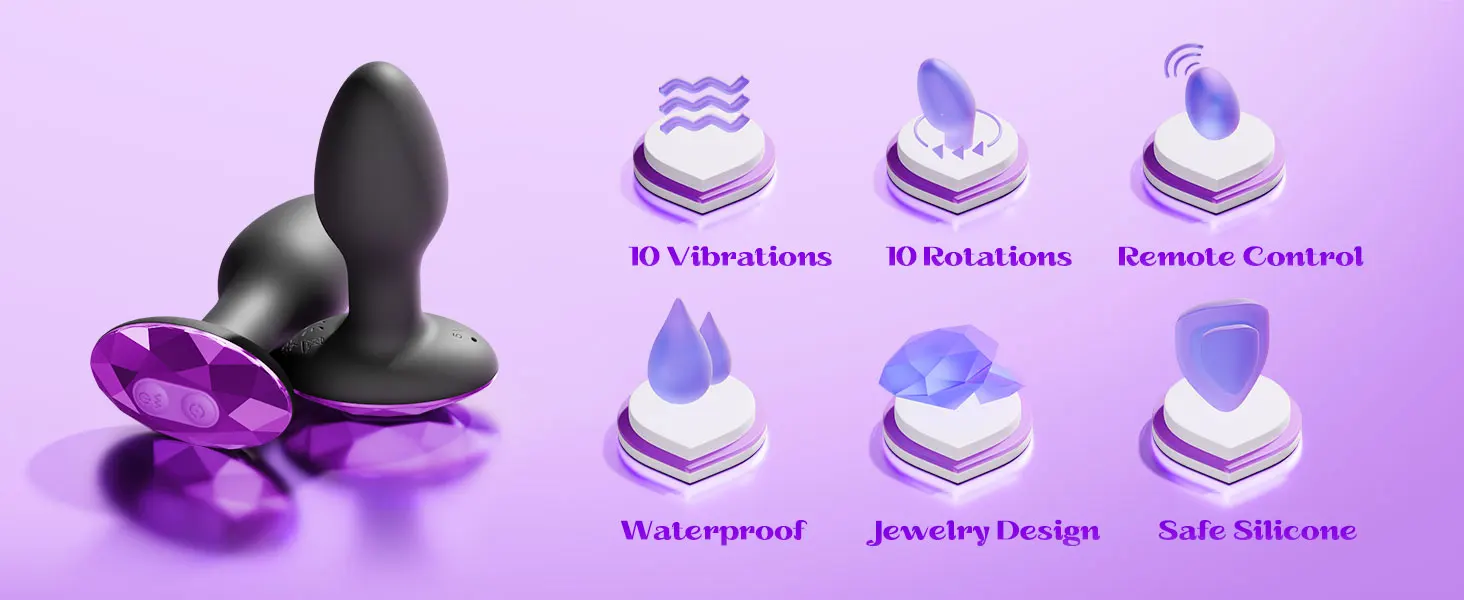360 Rotation Anal Plug Vibrator for Women Wireless Butt​ Plug for Man Prostate Massager 10 Settings Gay Adult Couple Sex Toys 18