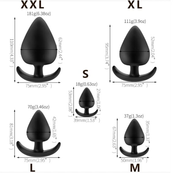 5 Size Silicone Big Butt Plug Anal Sex Toys for Adults Men Woman Underwear Buttplug Dildo Masturbador Anus Dilatador