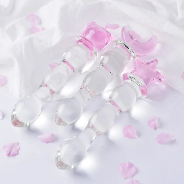 Love fairy stick Crystal Glass Dildo Penis Beads Anal Plug Butt Plug Sex Toys For Man Woman Couples Vaginal And Anal Stimulation