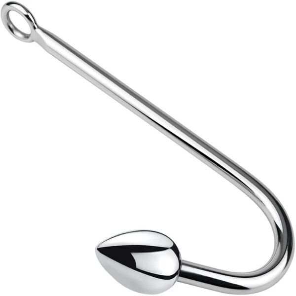 Small medium large 3 balls set metal anal hook beads head butt plug dilator prostate massager insert bdsm sex toy for male