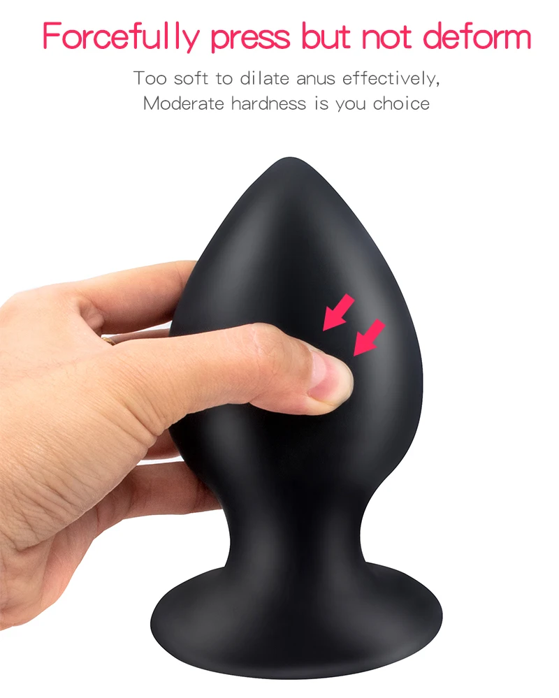 Heavy Prostate Massager Squeezable Huge Butt Plug with Sucker Silicone Soft Anal Plug Speculum Anus Anal Sex Toys for Women Men