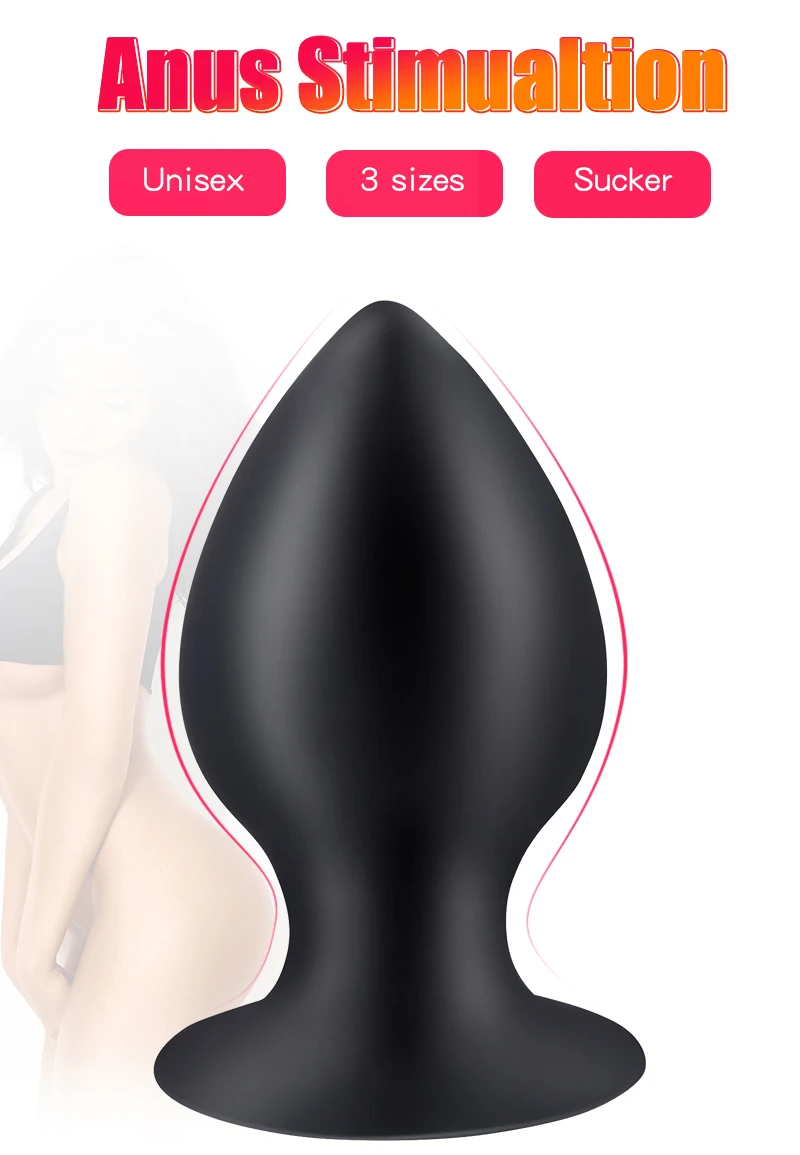Heavy Prostate Massager Squeezable Huge Butt Plug with Sucker Silicone Soft Anal Plug Speculum Anus Anal Sex Toys for Women Men