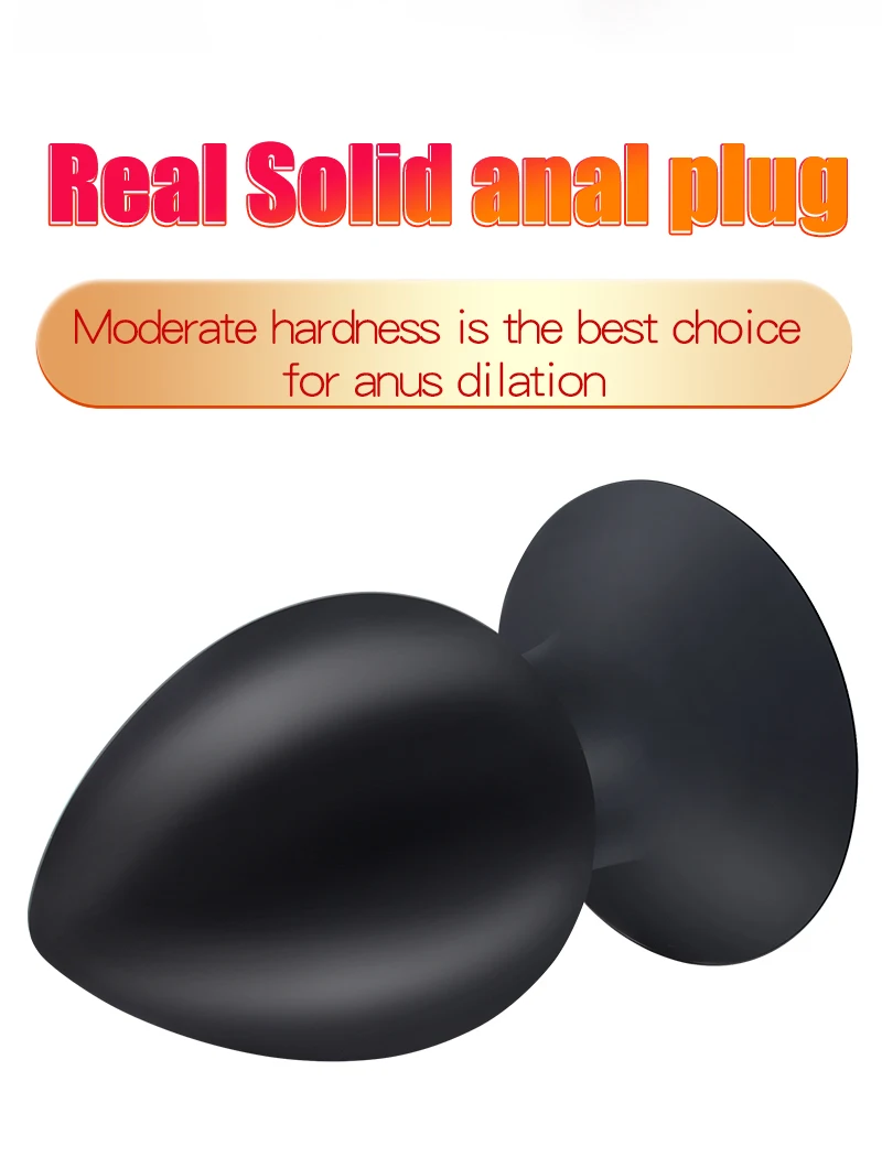 Heavy Prostate Massager Squeezable Huge Butt Plug with Sucker Silicone Soft Anal Plug Speculum Anus Anal Sex Toys for Women Men