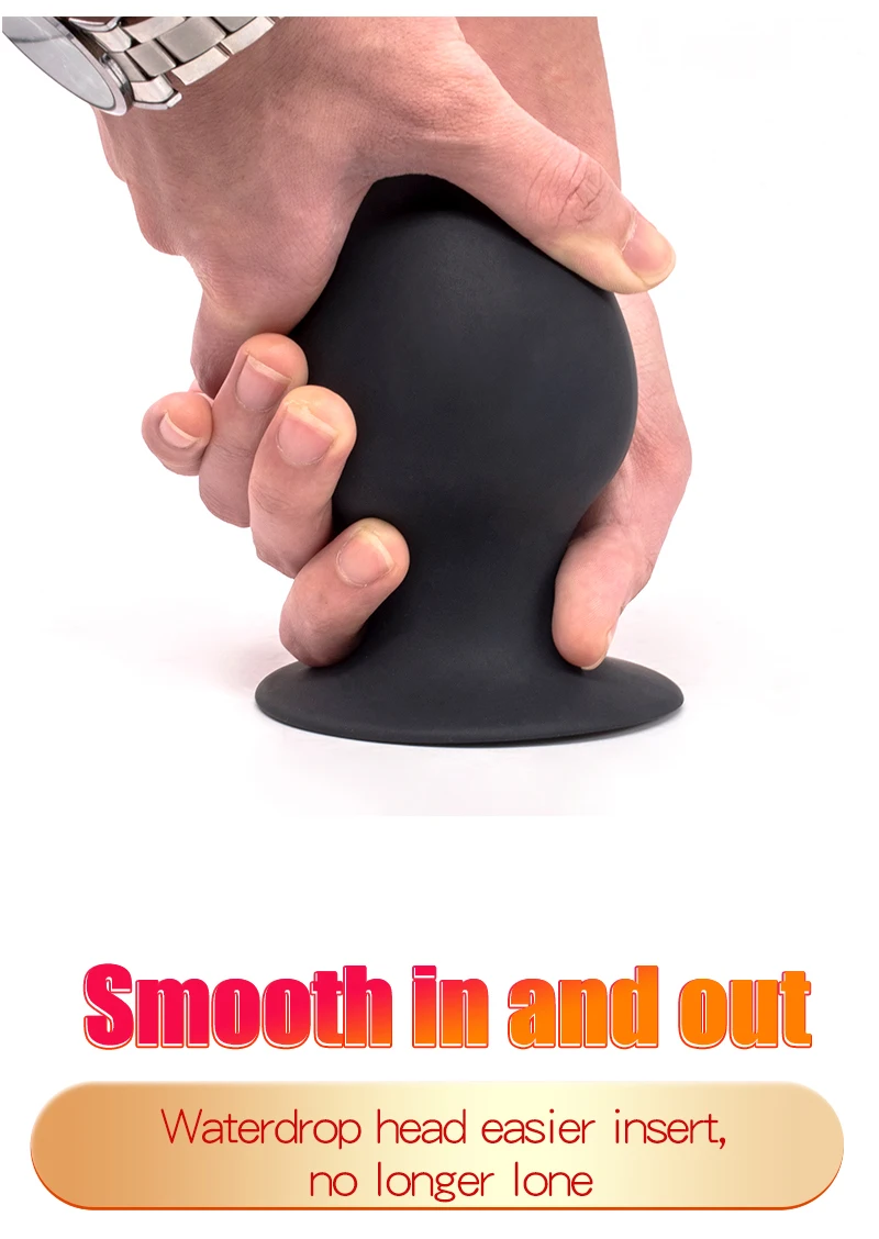 Heavy Prostate Massager Squeezable Huge Butt Plug with Sucker Silicone Soft Anal Plug Speculum Anus Anal Sex Toys for Women Men