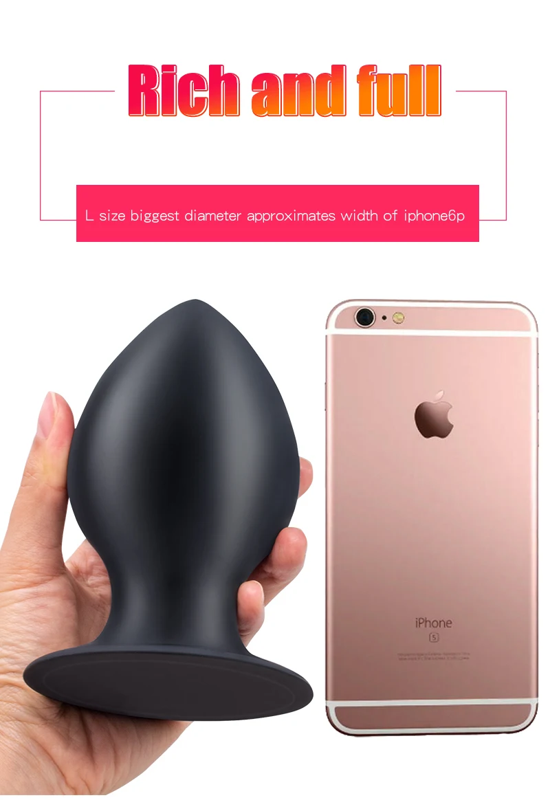 Heavy Prostate Massager Squeezable Huge Butt Plug with Sucker Silicone Soft Anal Plug Speculum Anus Anal Sex Toys for Women Men