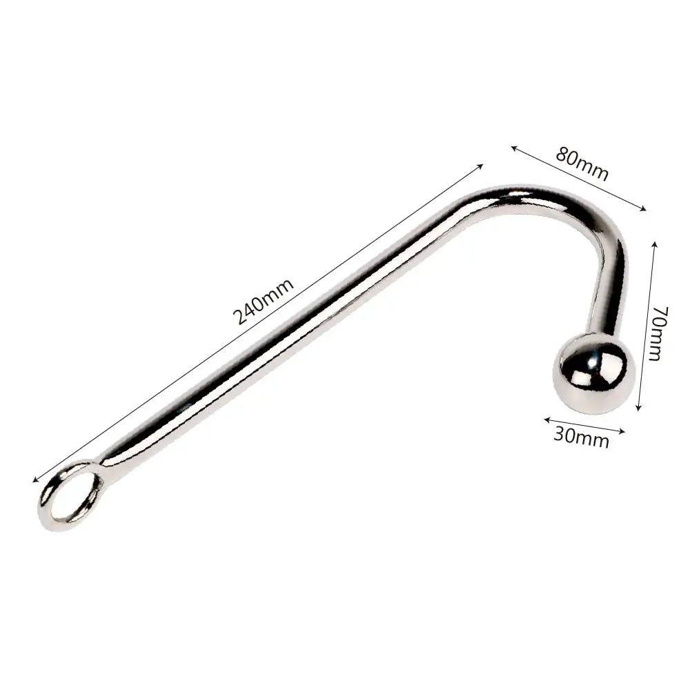 Sexy Hook Stainless Steel 30mm Anal Beads Butt Plug For Women Vaginal Anus Dilator Men Prostate Massager Sex Toys Adult 18 Games