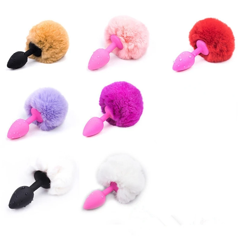 Silicone Anal Plug Rabbit Tail Butt Plug Cosplay Games Flirt for Gift BDSM Erotic Anus Toys Sex Toys for Female Male Couples Gay