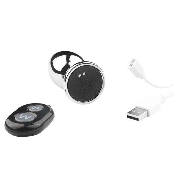 10 Modes Wireless Remote Control Metal Anal Butt Plug Vibrator For Women Men Masturbation Sex Toys