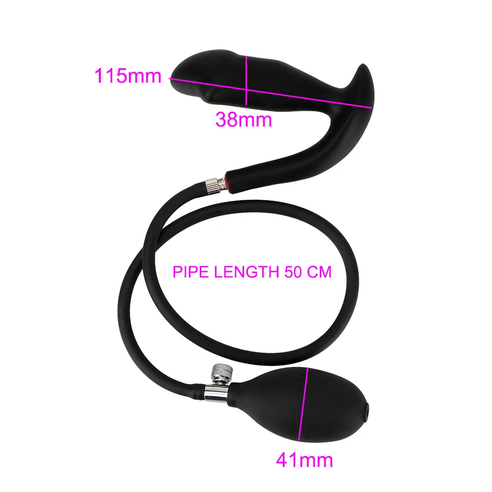 Large Dildo Pump Silicone Butt Plug Inflatable Anal Plug Expandable Butt Dilator Sex Shop Adult Sex Toys for Women Man