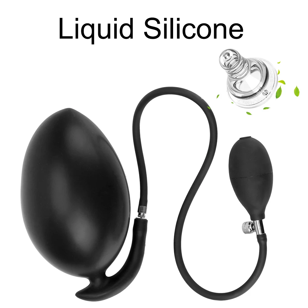 Large Dildo Pump Silicone Butt Plug Inflatable Anal Plug Expandable Butt Dilator Sex Shop Adult Sex Toys for Women Man