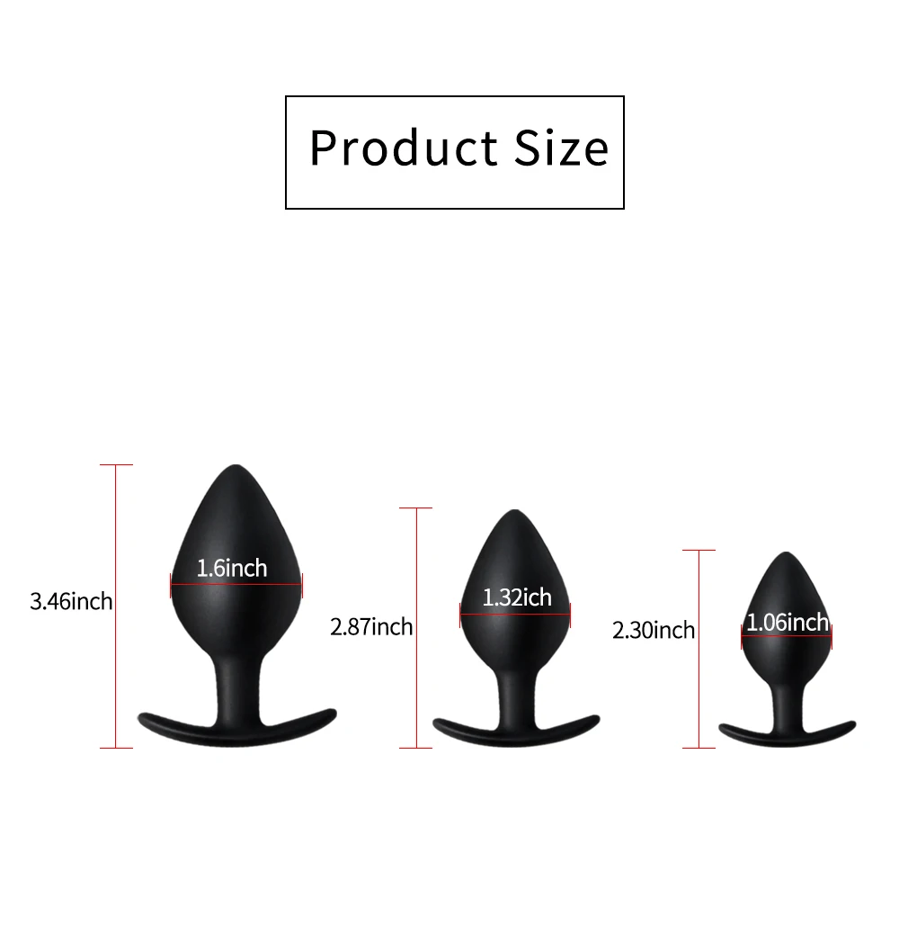 3pc Silicone Anal Plug Butt Plugs Sex Toys For Men Women bdsm Dildo tapon anale Prostate Massager buttplug Adult Sex Products