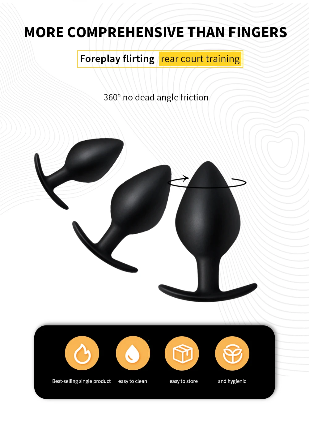 3pc Silicone Anal Plug Butt Plugs Sex Toys For Men Women bdsm Dildo tapon anale Prostate Massager buttplug Adult Sex Products