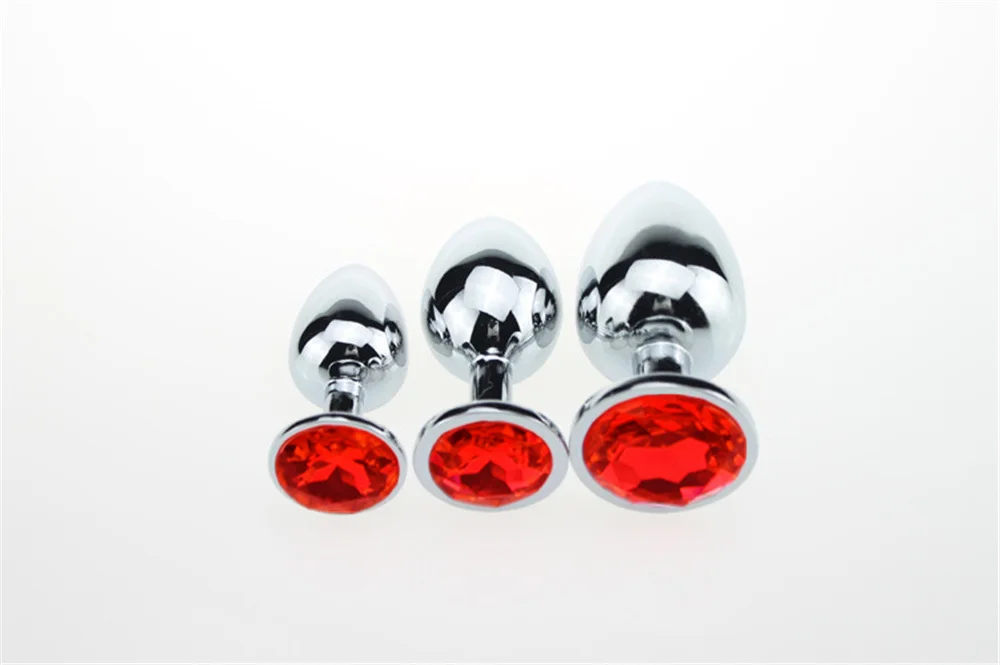 3 Size Metal Anal Sex Toys Butt Plug Stainless Steel Crystal Prostate Massage Dildos BDSM Toys for Women Men Gay Adult Products