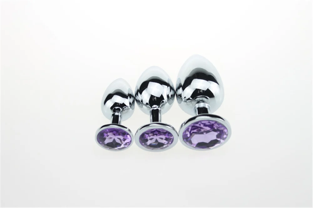 3 Size Metal Anal Sex Toys Butt Plug Stainless Steel Crystal Prostate Massage Dildos BDSM Toys for Women Men Gay Adult Products