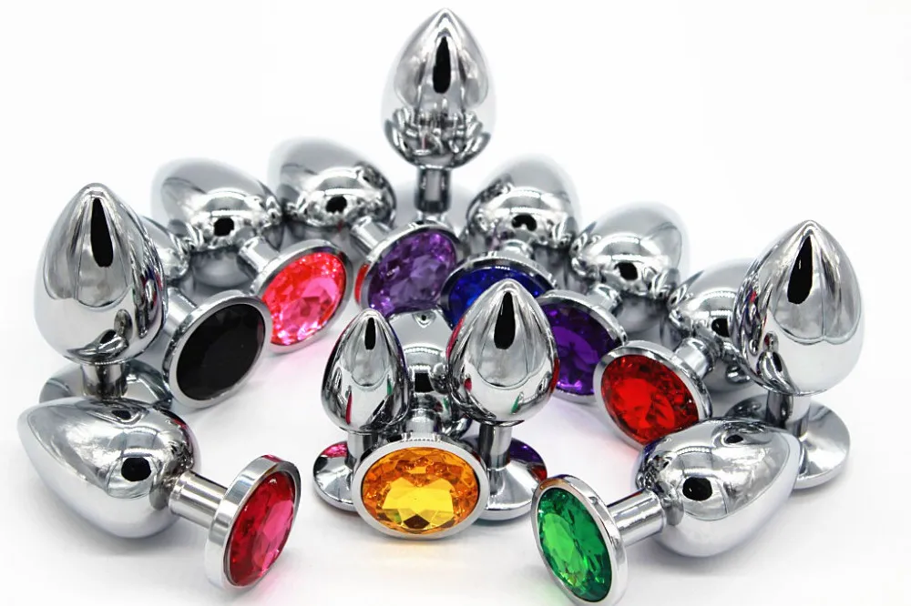3 Size Metal Anal Sex Toys Butt Plug Stainless Steel Crystal Prostate Massage Dildos BDSM Toys for Women Men Gay Adult Products