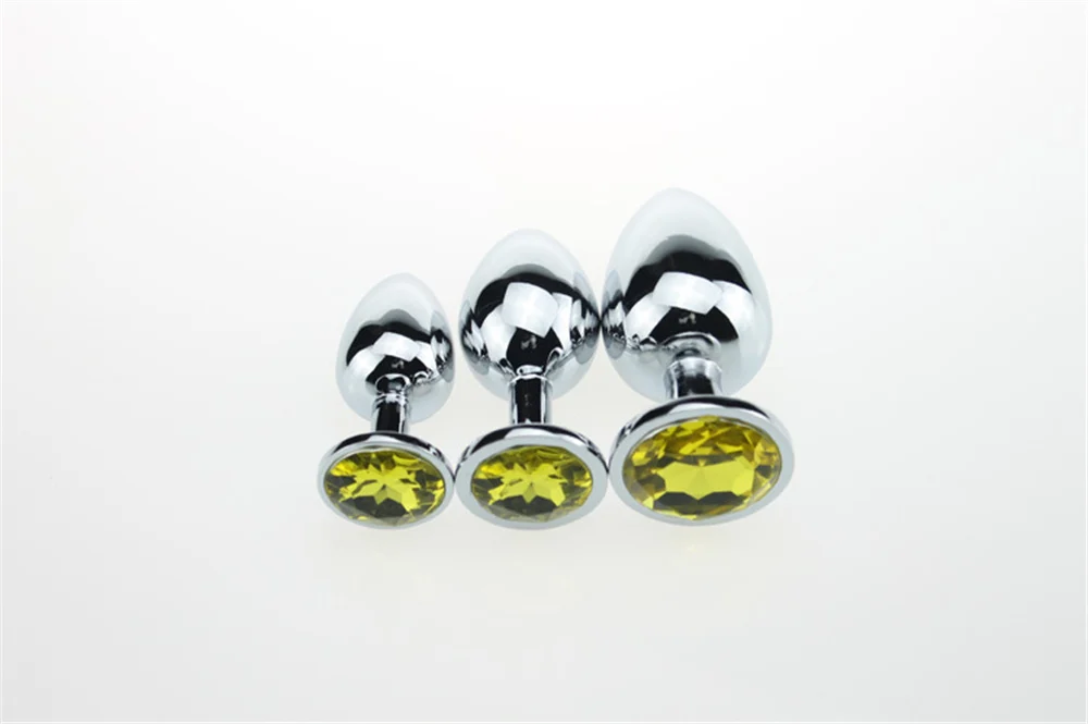 3 Size Metal Anal Sex Toys Butt Plug Stainless Steel Crystal Prostate Massage Dildos BDSM Toys for Women Men Gay Adult Products