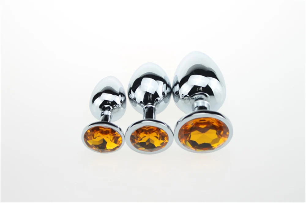 3 Size Metal Anal Sex Toys Butt Plug Stainless Steel Crystal Prostate Massage Dildos BDSM Toys for Women Men Gay Adult Products