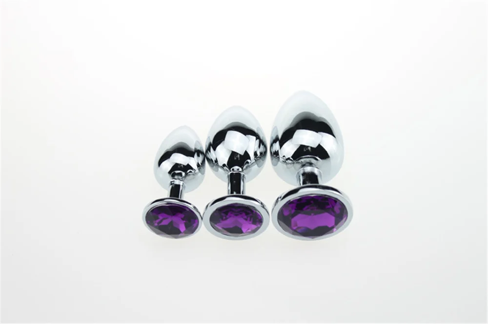 3 Size Metal Anal Sex Toys Butt Plug Stainless Steel Crystal Prostate Massage Dildos BDSM Toys for Women Men Gay Adult Products