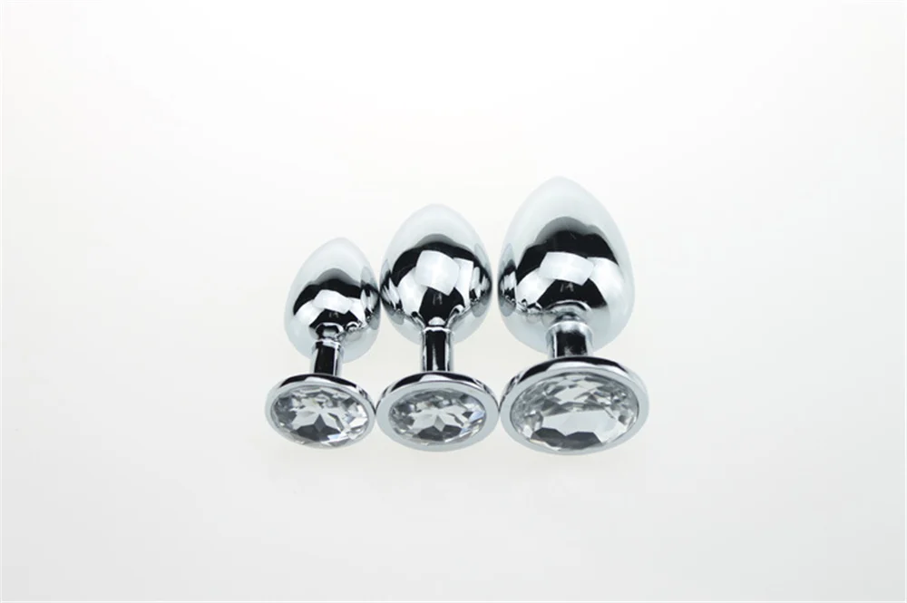 3 Size Metal Anal Sex Toys Butt Plug Stainless Steel Crystal Prostate Massage Dildos BDSM Toys for Women Men Gay Adult Products