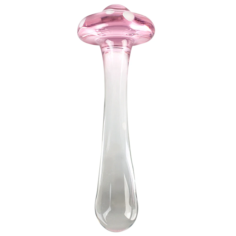 14cm Mushroom Glass Dildos For Anal Plug Women Men 18 Couples Tools Butt Plugs Dilator Sex Toys Adult Games Erotic Products Shop