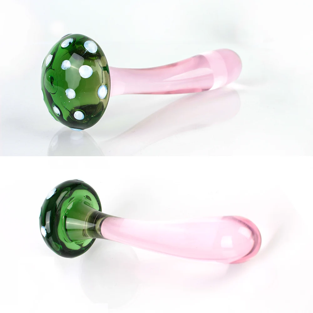 14cm Mushroom Glass Dildos For Anal Plug Women Men 18 Couples Tools Butt Plugs Dilator Sex Toys Adult Games Erotic Products Shop