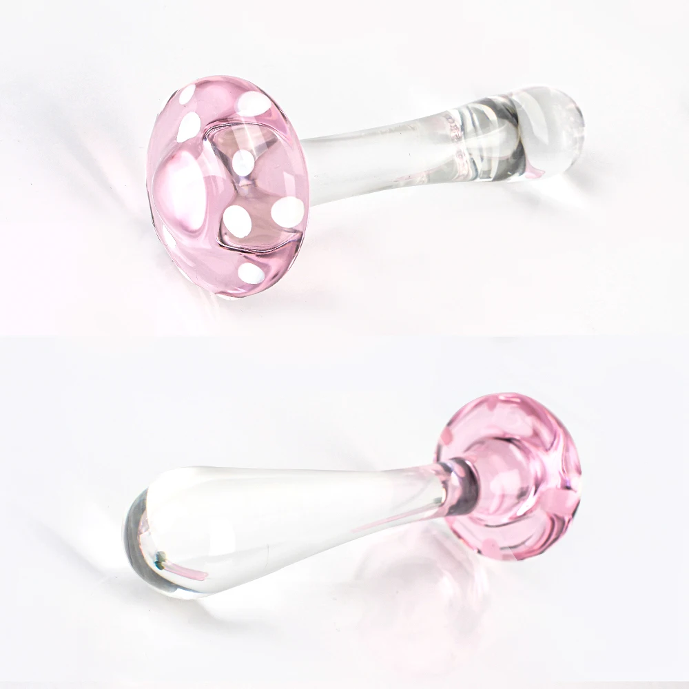 14cm Mushroom Glass Dildos For Anal Plug Women Men 18 Couples Tools Butt Plugs Dilator Sex Toys Adult Games Erotic Products Shop