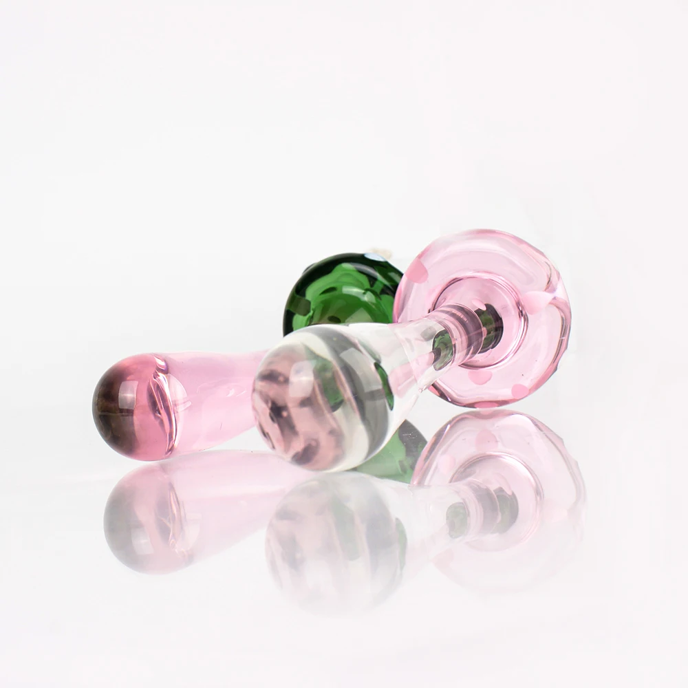 14cm Mushroom Glass Dildos For Anal Plug Women Men 18 Couples Tools Butt Plugs Dilator Sex Toys Adult Games Erotic Products Shop