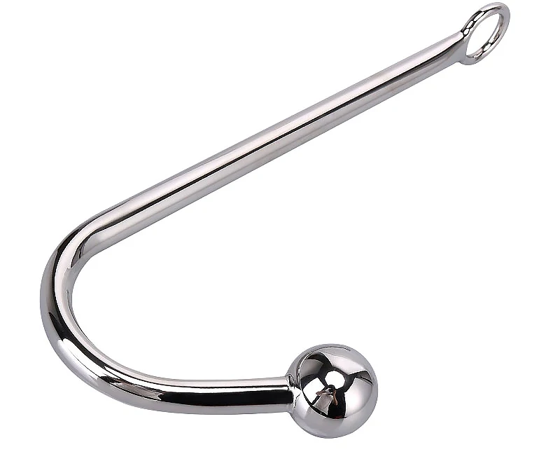 Stainless Steel Anal Hook with Anal Beads Hole Anal Hook Metal Butt Plug Anal Sex Toys Adult Product No Vibrator for men gay