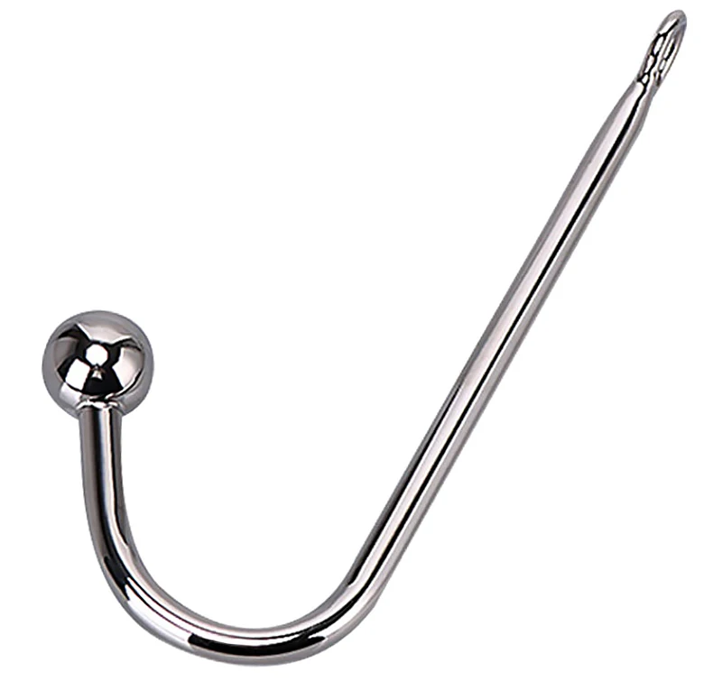 Stainless Steel Anal Hook with Anal Beads Hole Anal Hook Metal Butt Plug Anal Sex Toys Adult Product No Vibrator for men gay
