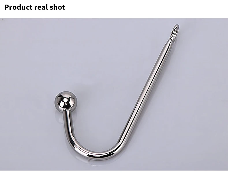 Stainless Steel Anal Hook with Anal Beads Hole Anal Hook Metal Butt Plug Anal Sex Toys Adult Product No Vibrator for men gay