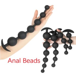 Silicone Anal Beads Soft Anal Plug Dildo Pull Bead Anus Toys Big Ball Silicone G-spot Stimulating Butt Plug Adult Games Sex Toys