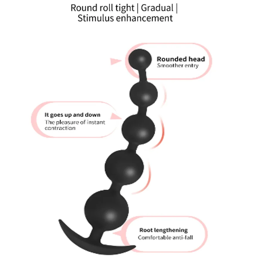 Silicone Anal Beads Soft Anal Plug Dildo Pull Bead Anus Toys Big Ball Silicone G-spot Stimulating Butt Plug Adult Games Sex Toys Silicone Anal Beads Soft Anal Plug Dildo Pull Bead Anus Toys Big Ball Silicone G-spot Stimulating Butt Plug Adult Games Sex Toys