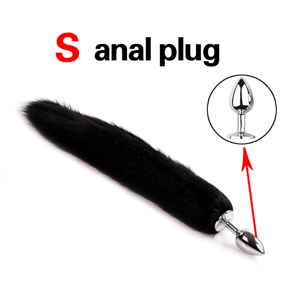 1pcs, BDSM Three size dog tail anal plug, animal tail butt plug, role-playing sex games, men and women sex toys