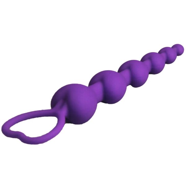 6 beads Anal Plug Heart Big Anal Balls Silicone anus Toys G-Spot Stimulating Butt Plugs Adult Sex Toys Couple Sexy women