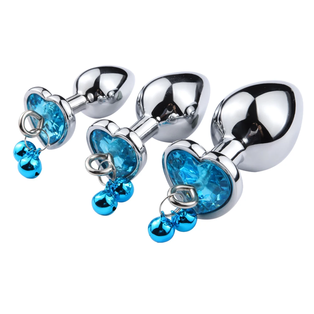 Traction Chain Bell Anal Plug Metal Anal Beads Crystal Anus Expander Erotic Beads Butt Plug Sex Toys for Women Gay Bdsm Slave