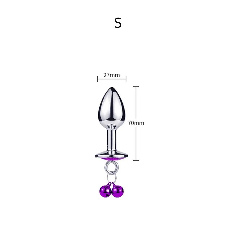 Traction Chain Bell Anal Plug Metal Anal Beads Crystal Anus Expander Erotic Beads Butt Plug Sex Toys for Women Gay Bdsm Slave