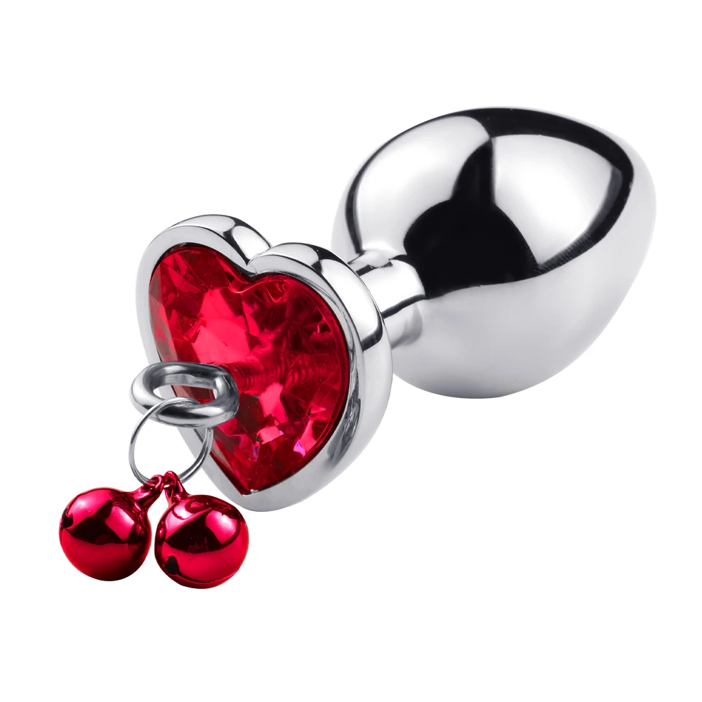 Traction Chain Bell Anal Plug Metal Anal Beads Crystal Anus Expander Erotic Beads Butt Plug Sex Toys for Women Gay Bdsm Slave