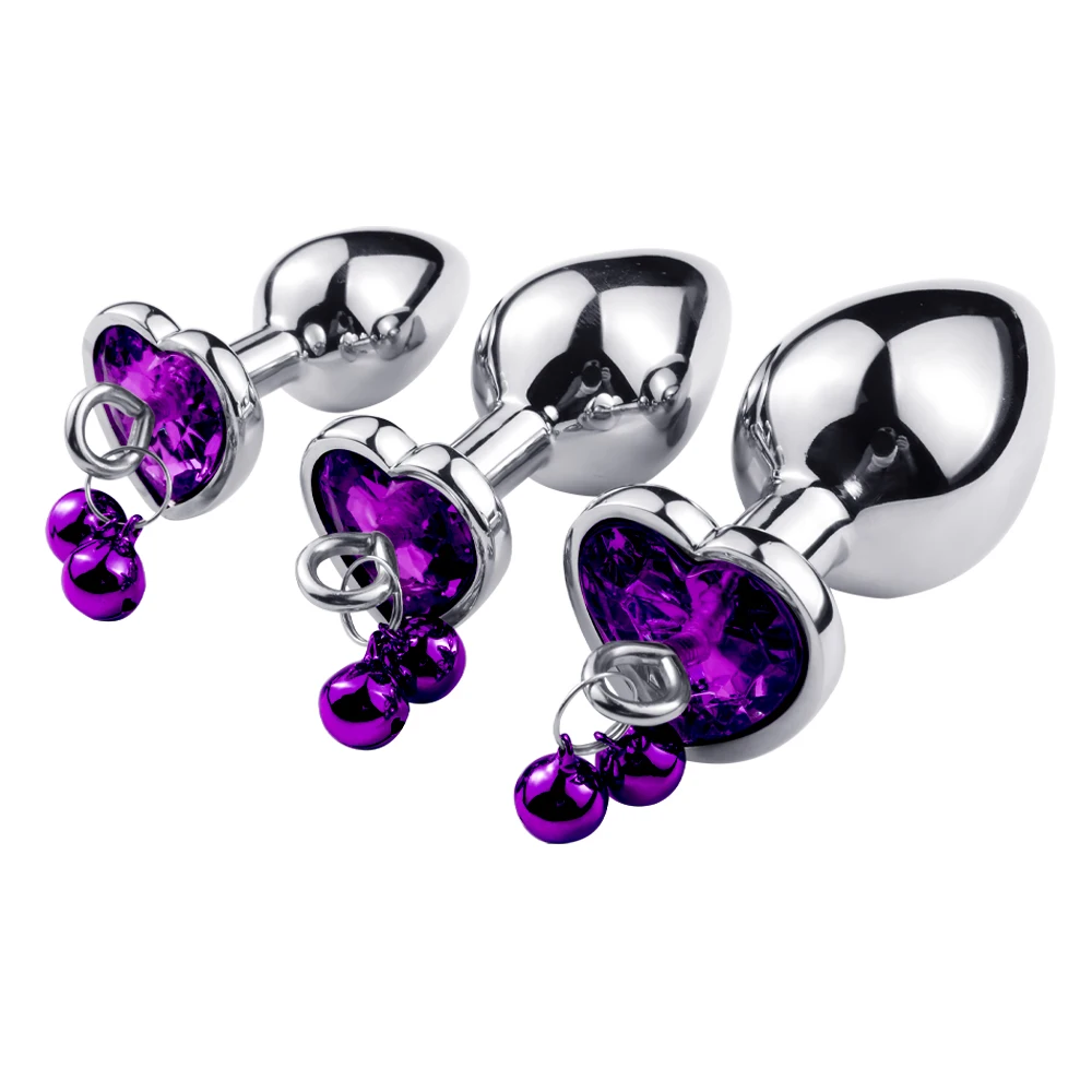 Traction Chain Bell Anal Plug Metal Anal Beads Crystal Anus Expander Erotic Beads Butt Plug Sex Toys for Women Gay Bdsm Slave