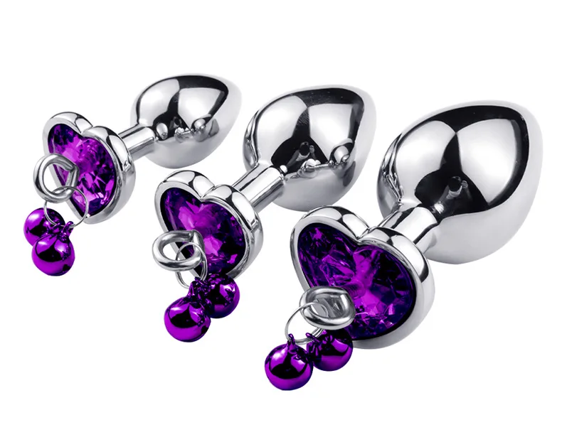 Traction Chain Bell Anal Plug Metal Anal Beads Crystal Anus Expander Erotic Beads Butt Plug Sex Toys for Women Gay Bdsm Slave