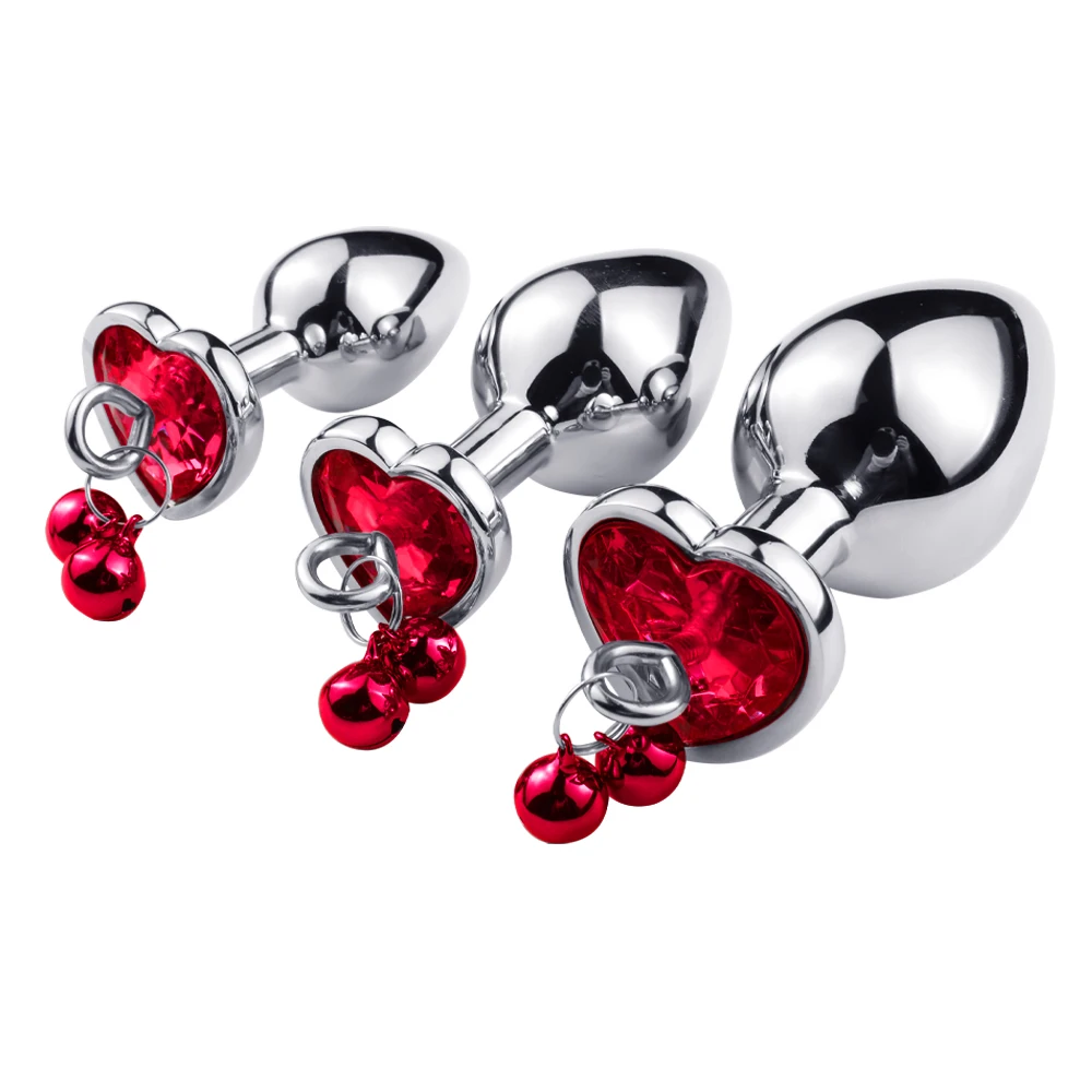 Traction Chain Bell Anal Plug Metal Anal Beads Crystal Anus Expander Erotic Beads Butt Plug Sex Toys for Women Gay Bdsm Slave